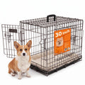 30-Inch Double Door Folding Metal Dog Crate Y90906
