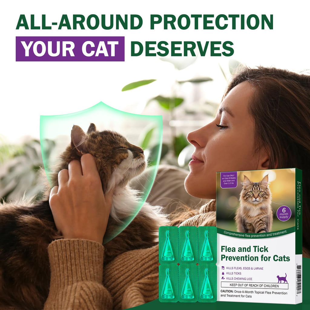 Flea and Tick Prevention for Cats Over 1.5 lbs G70277