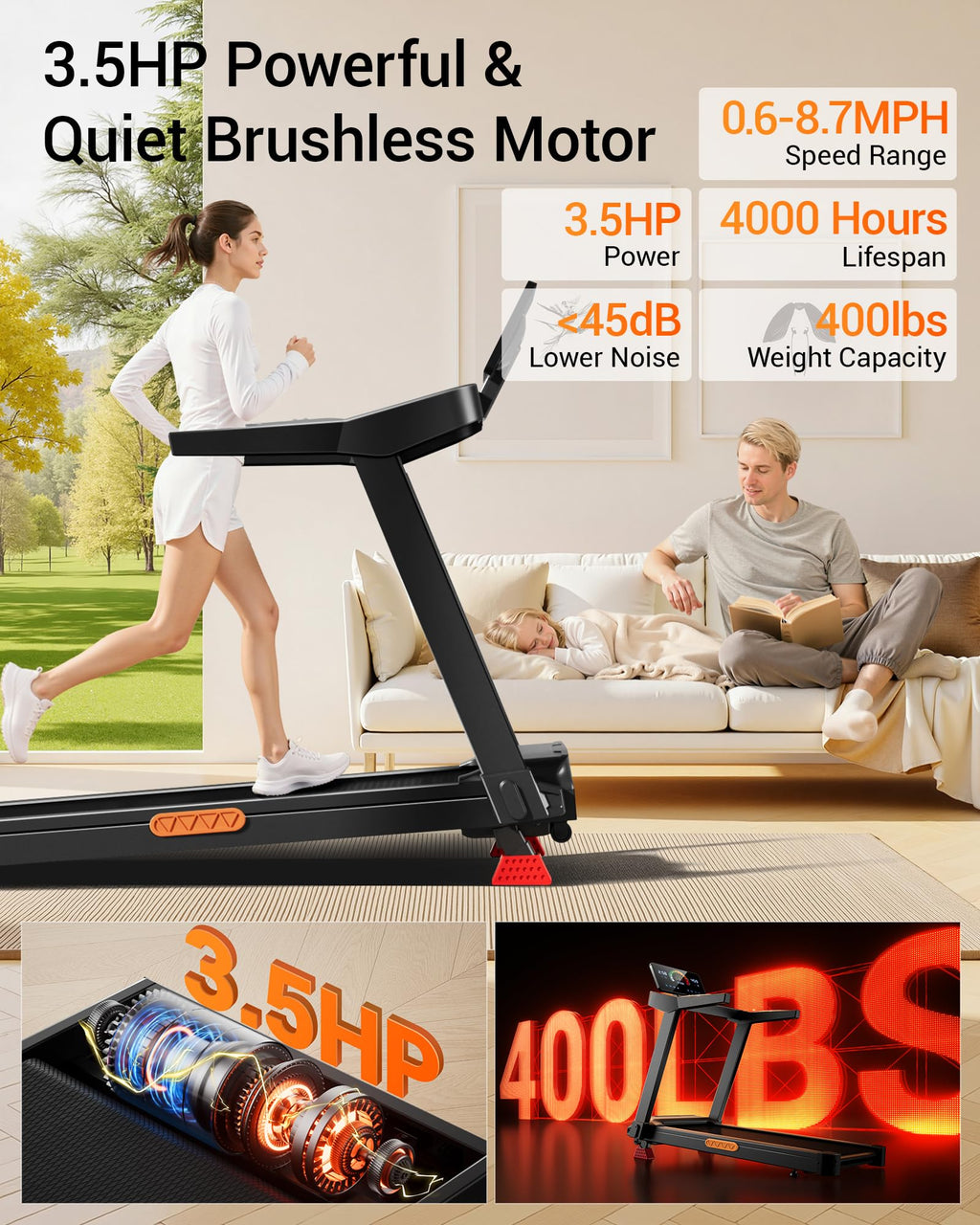 Treadmill with 20% Incline N9384