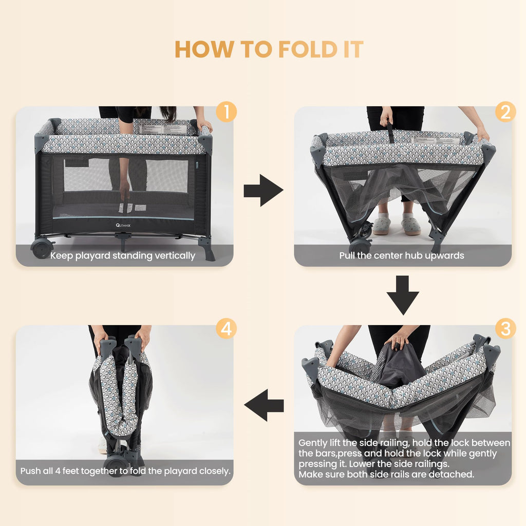 5 in 1 Foldable Baby Crib Playpen I20301