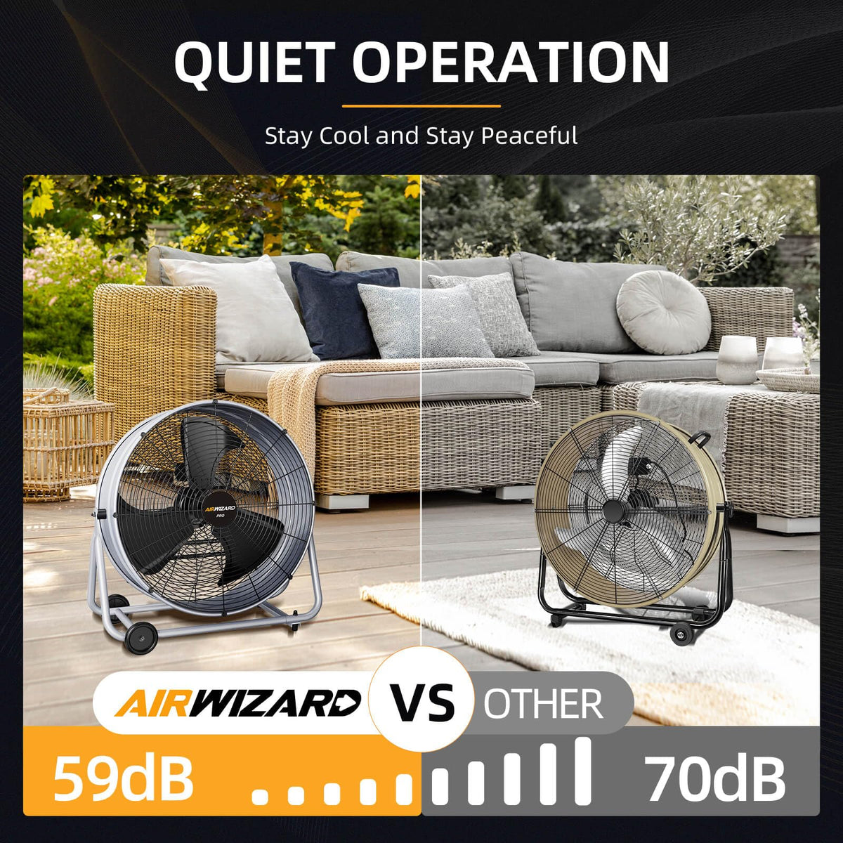 24 inch 300W High Velocity Metal Floor Fan D27439