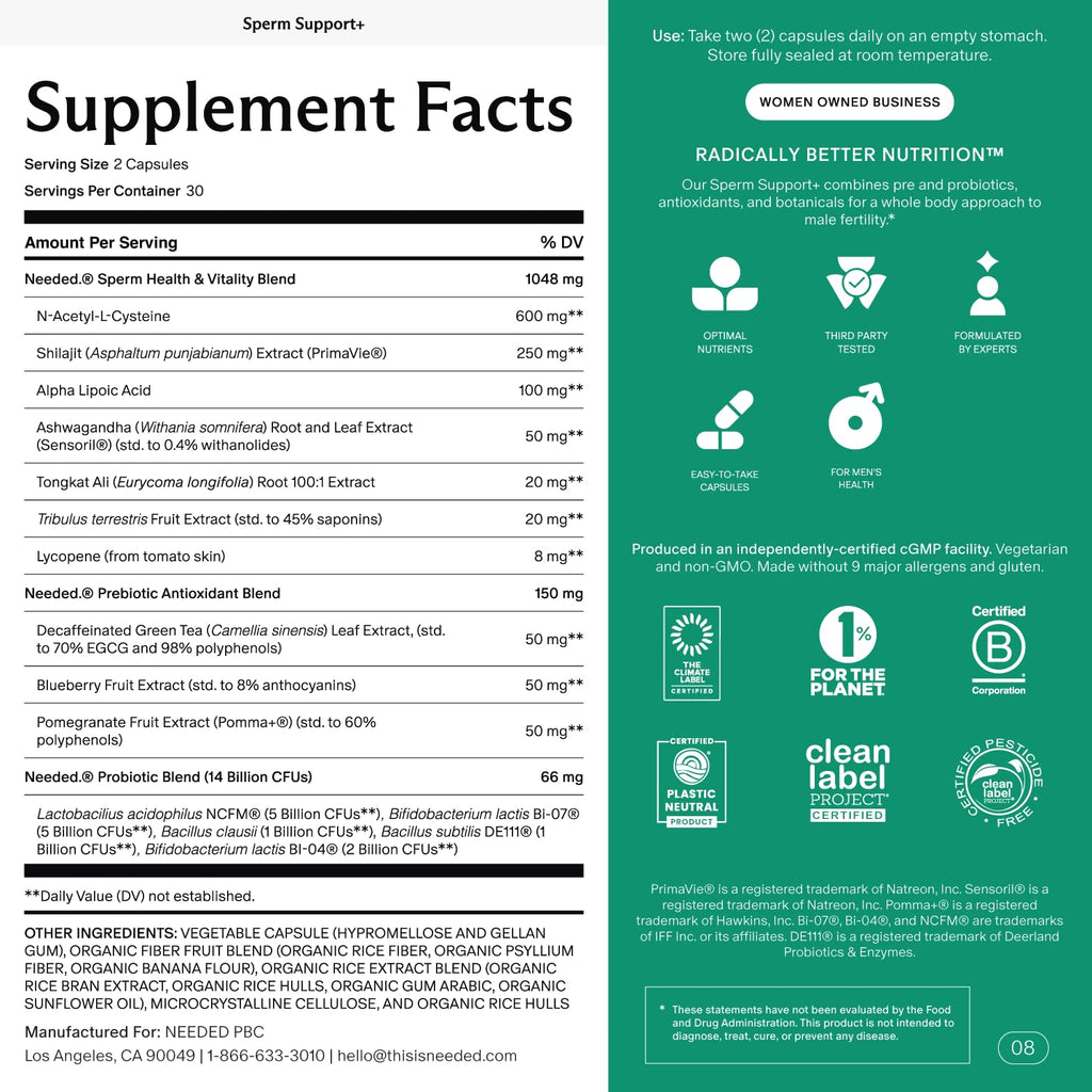 Sperm Support 60 Capsules G17884