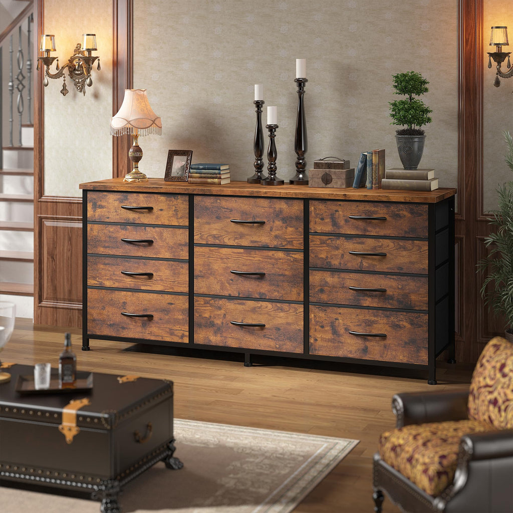 47.2"W Long Dresser with 11 Fabric Drawers G237