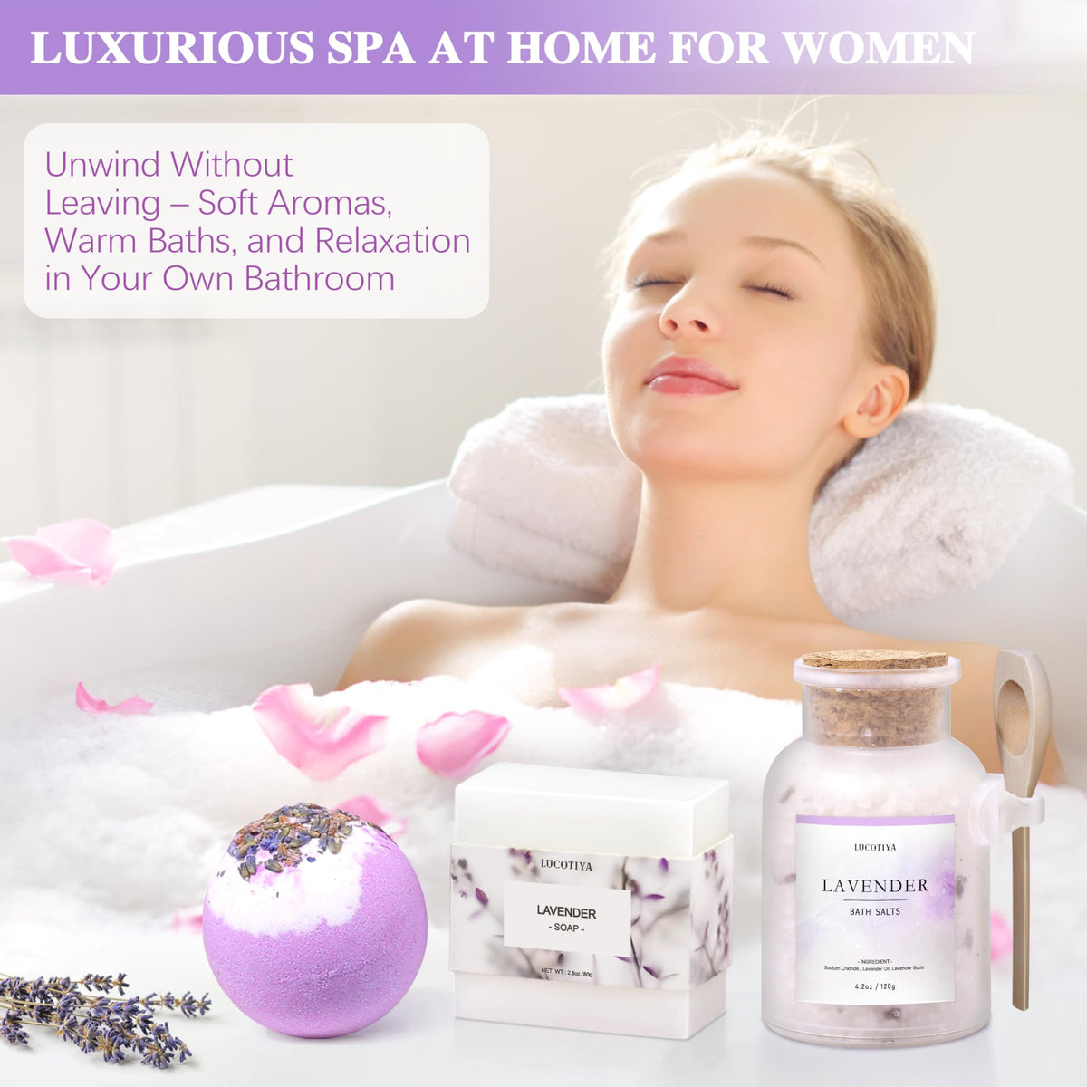 10 Pc Lavender Bath Gift Set Z11116