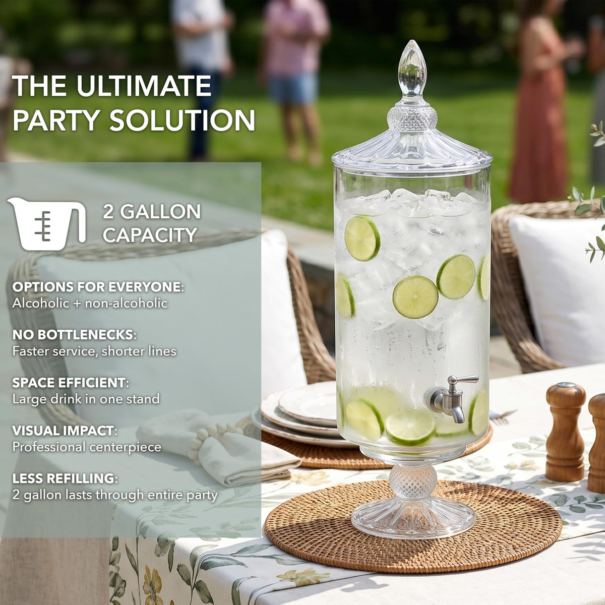 Glass Beverage Dispenser 2 Gal Y279