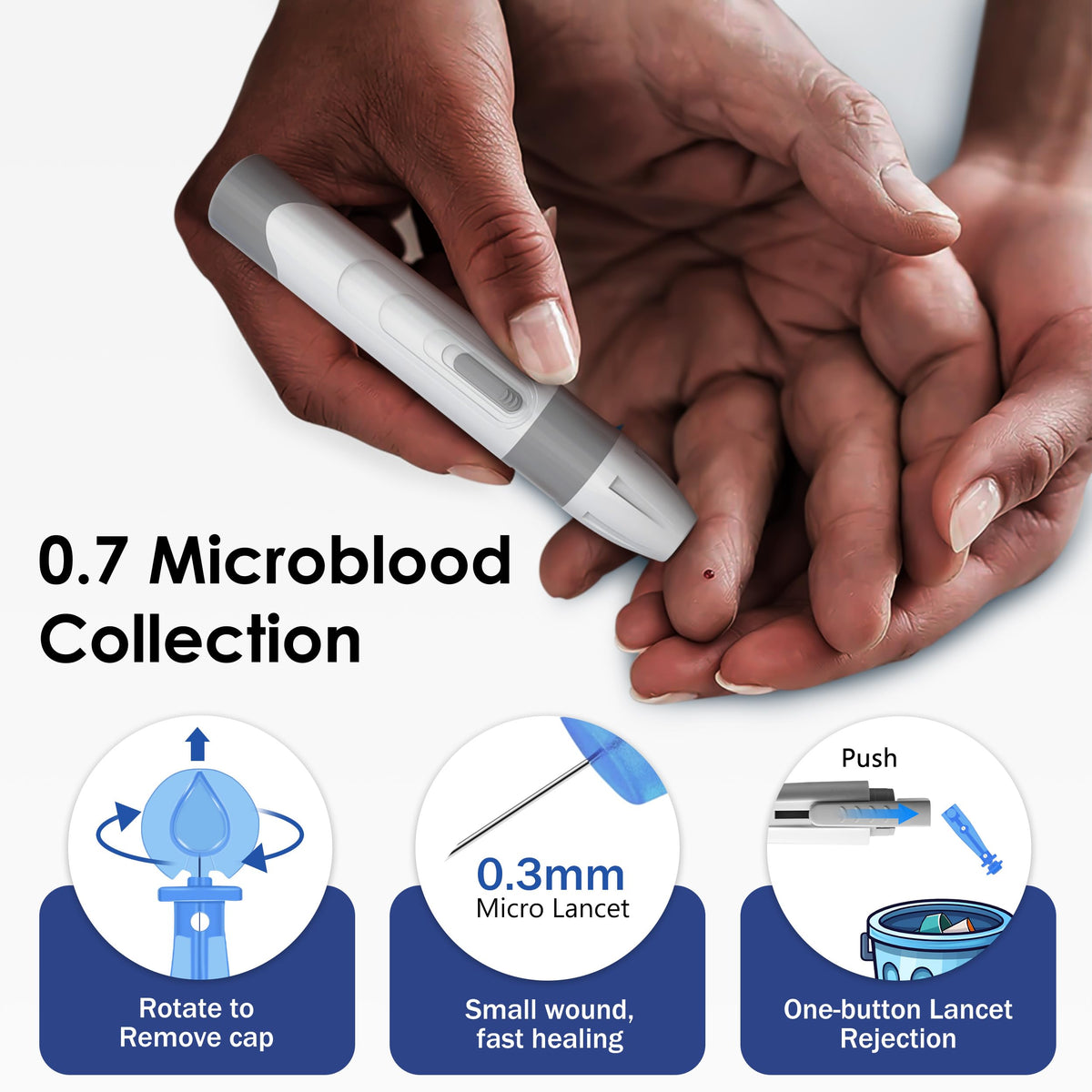 Blood Sugar Testing Kit, 100 Strips & Lancets Y739522