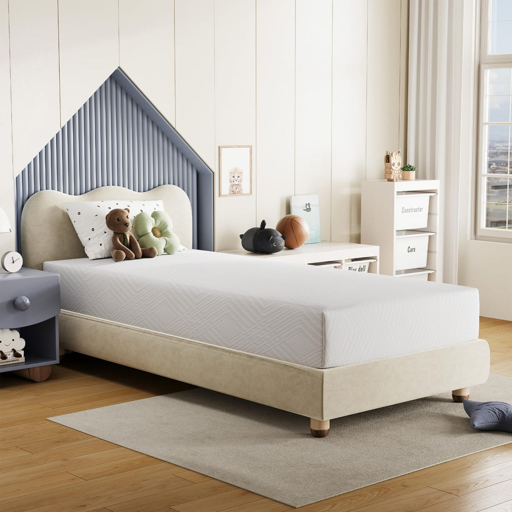 Twin Memory Foam Mattress 5 Inch Medium Firm White K11121