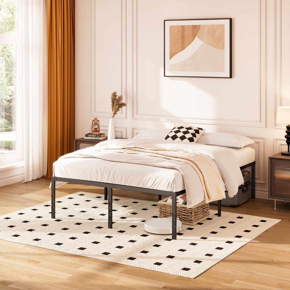 Queen 14-Inch Heavy-Duty Platform Bed Frame O934
