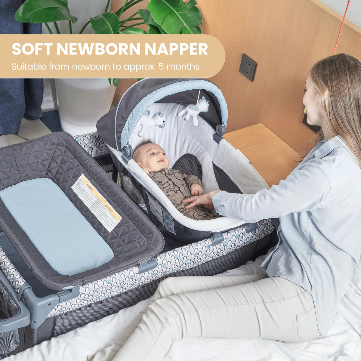 5 in 1 Foldable Baby Crib Playpen I20301