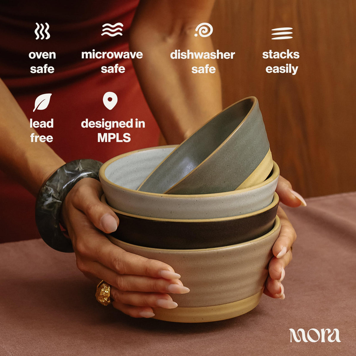 Set of 4 Ceramic Bowls H122008