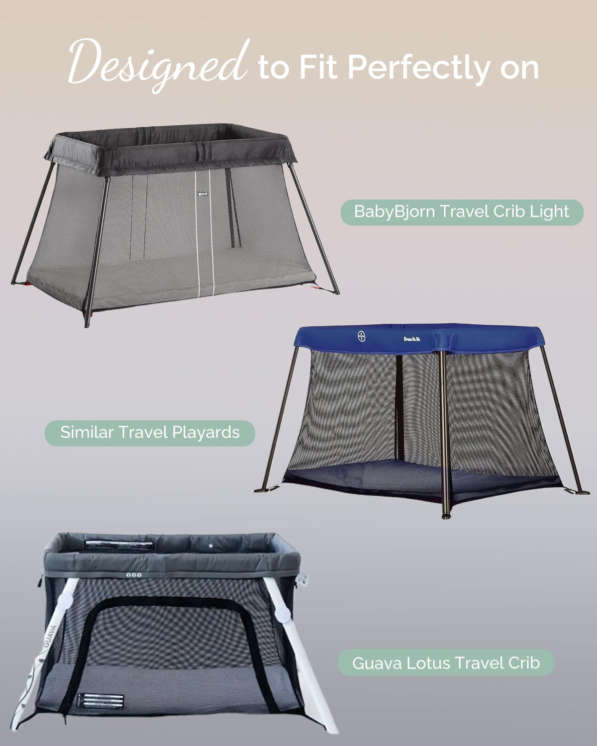 Grey Navy 3 Pack Jersey Pack and Play Sheets A104