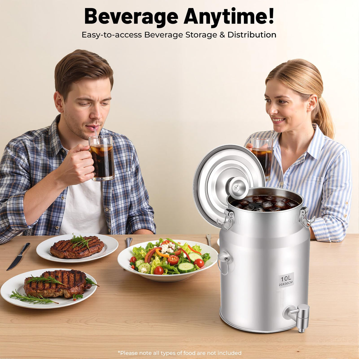 304 Stainless Steel 2.64Gal Water Dispenser with Faucet G842610
