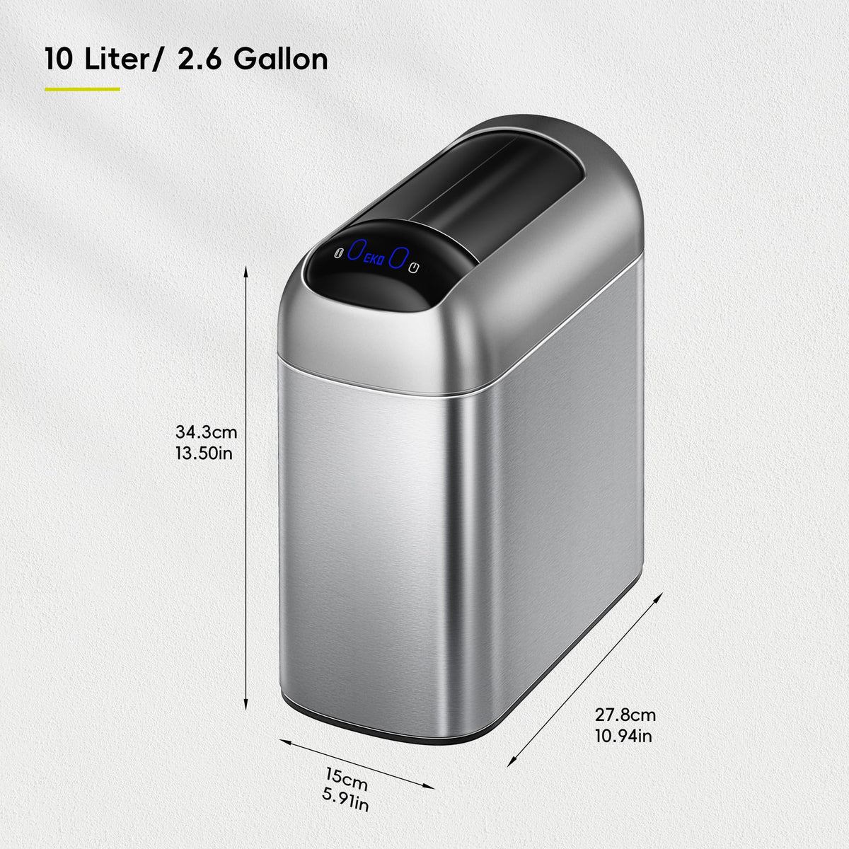 10L Stainless Steel Sensor Trash Can S532631