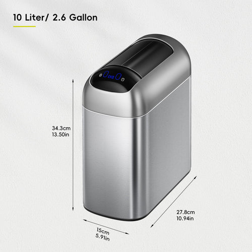 10L Stainless Steel Sensor Trash Can S532631