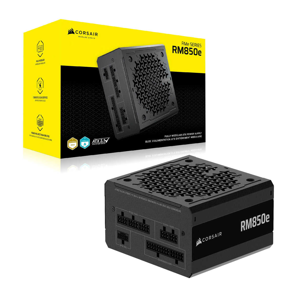 850W ATX 3.1 PCIe 5.1 Power Supply - Black N390