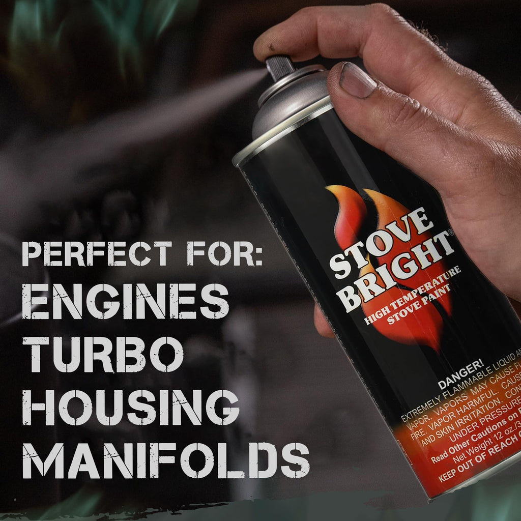 High Heat Resistant Satin Charcoal Black Spray Paint 12oz Can Q829