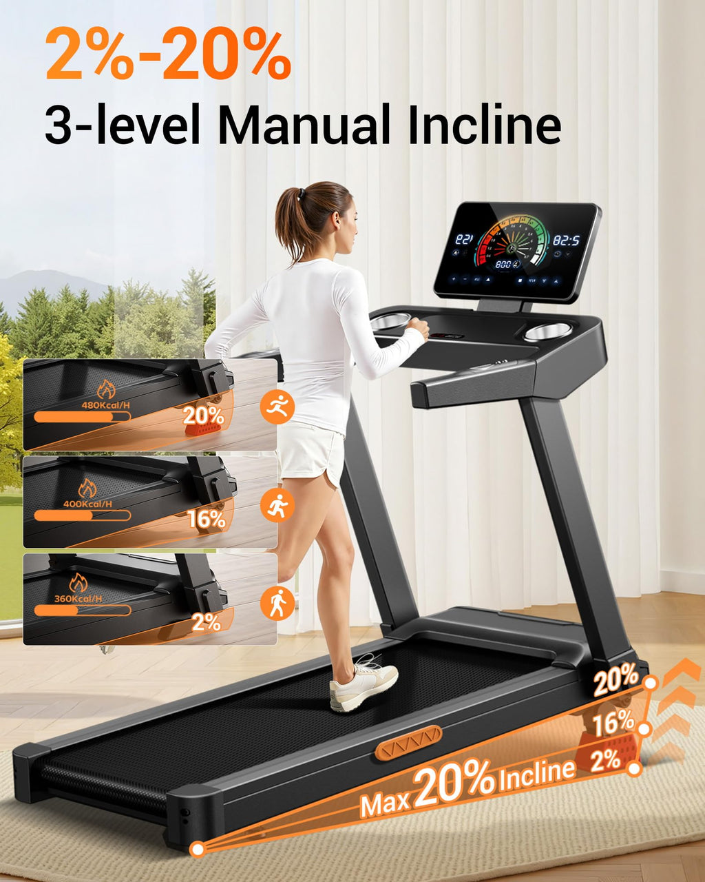 Treadmill with 20% Incline N9384