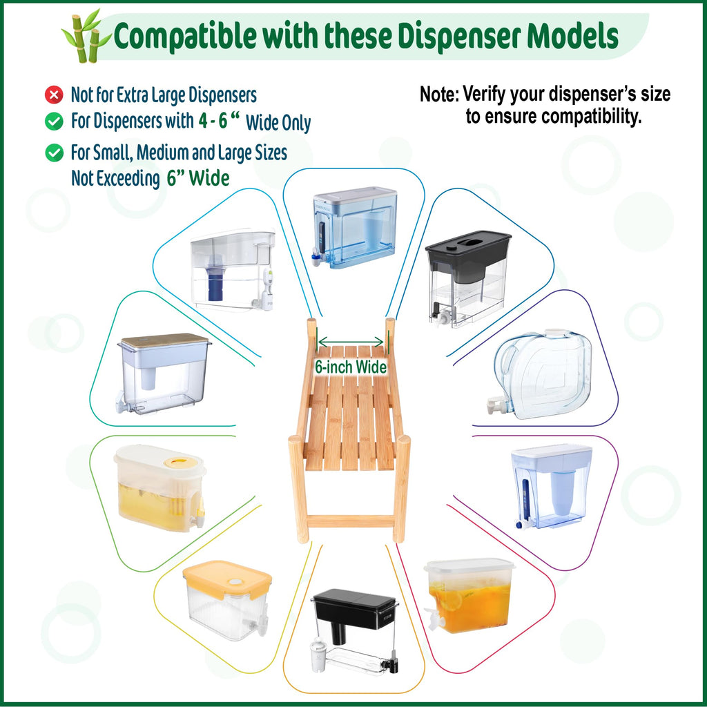 Bamboo Water Dispenser Stand M376957