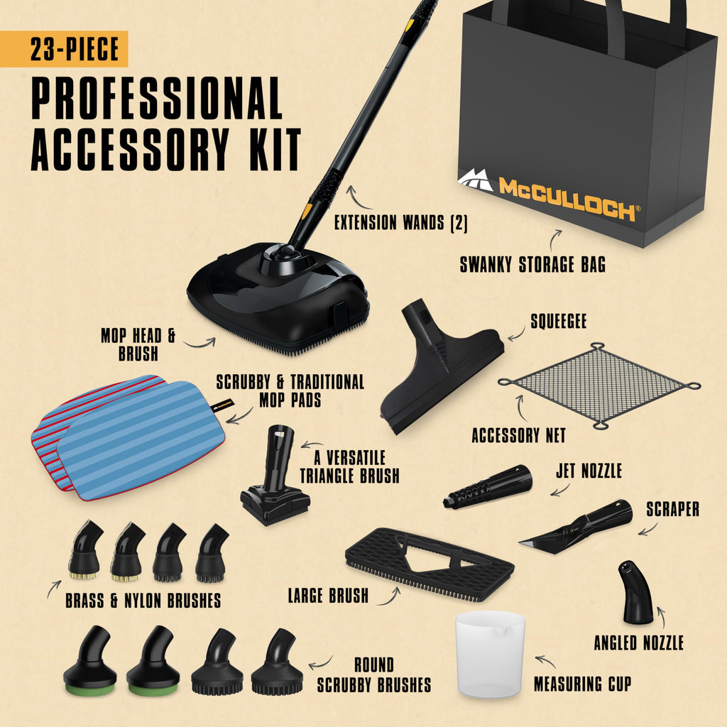 Canister Steam Cleaner, 23 Accessories N98483