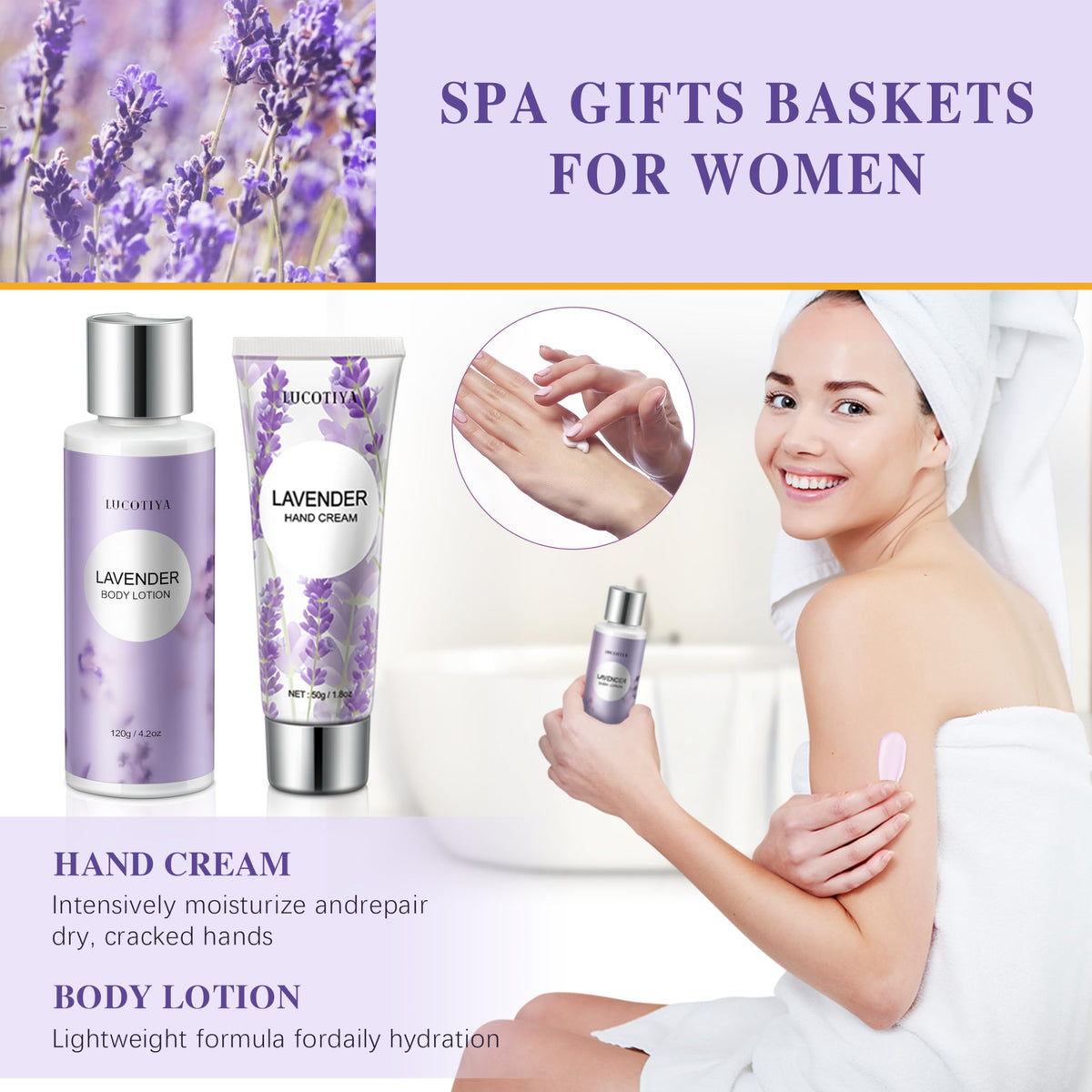 10 Pc Lavender Bath Gift Set Z11116