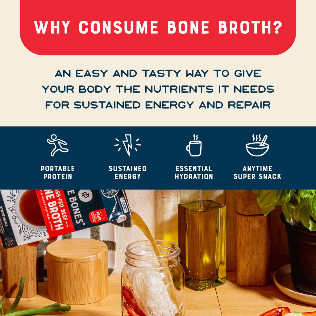 Grass-Fed Beef Bone Broth 16oz 8 Pack A5319