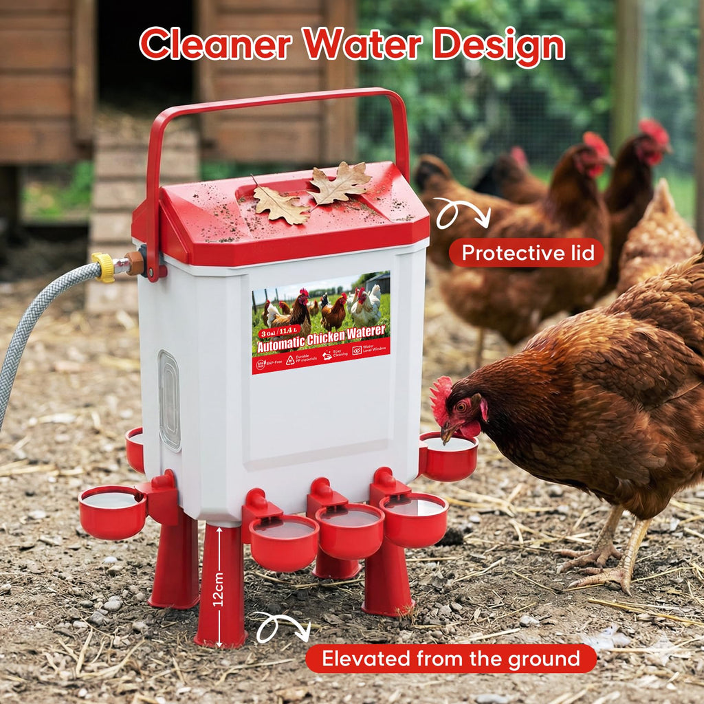 Automatic Chicken Waterer 3 Gallons with Float Valve Z144