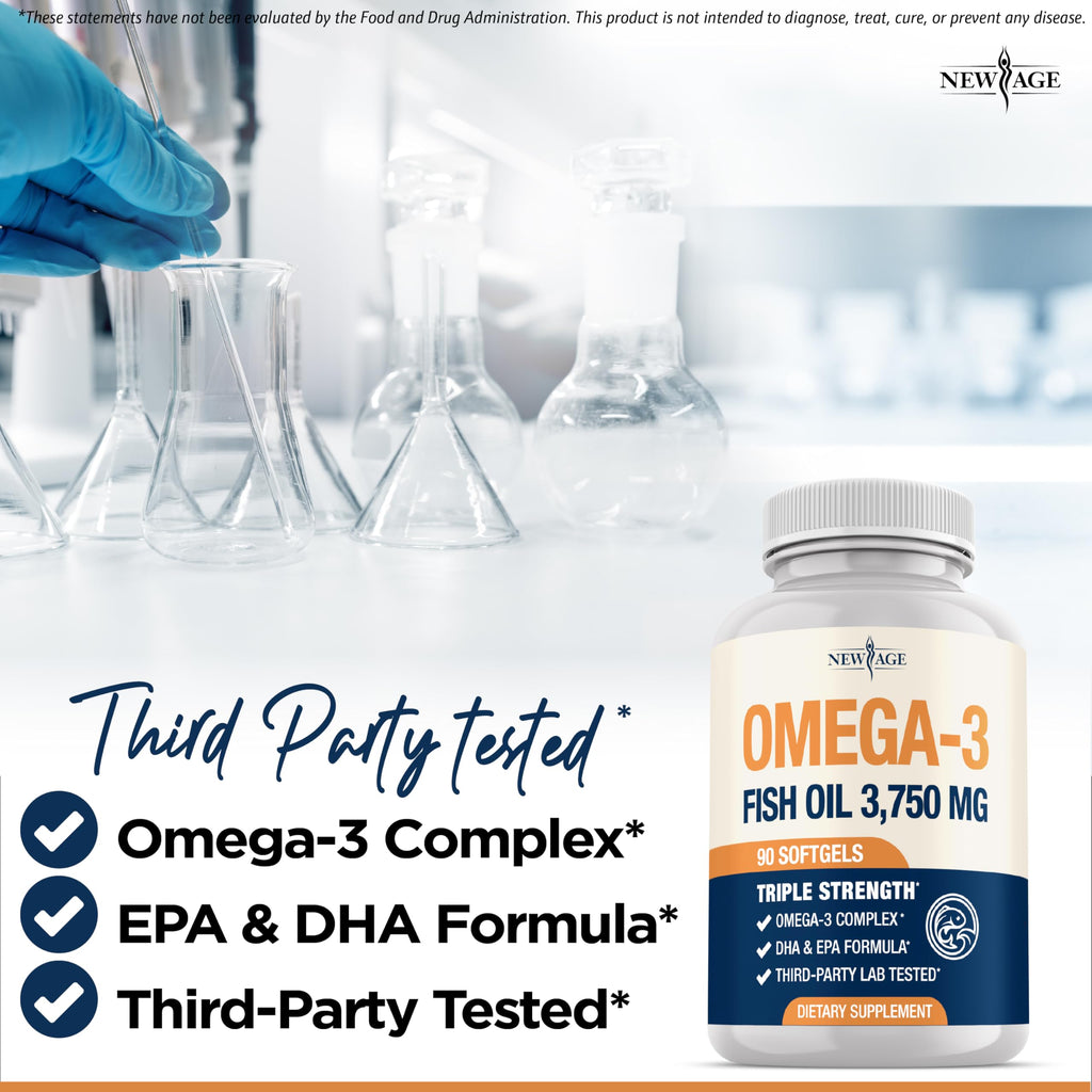 Triple Strength Omega 3 Fish Oil 3750 mg EPA & DHA 180 Count N338792