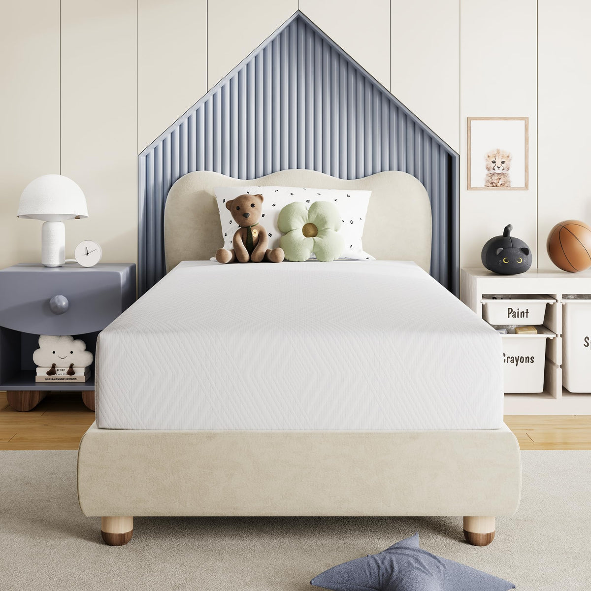 Twin Memory Foam Mattress 5 Inch Medium Firm White K11121