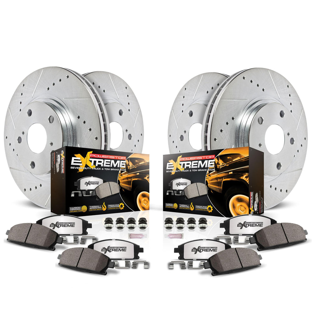 Front & Rear Brake Pad & Rotor Kit Q201