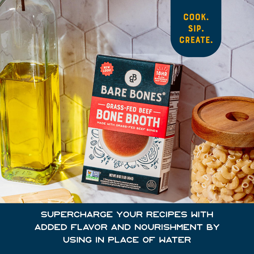 Grass-Fed Beef Bone Broth 16oz 8 Pack A5319
