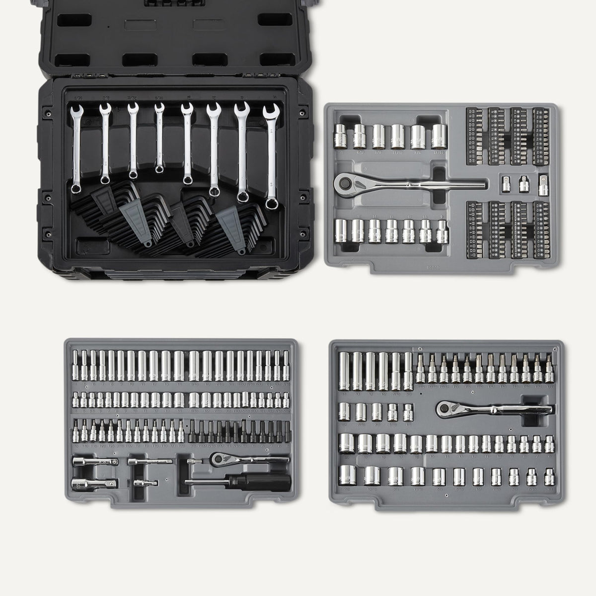 287-Piece Mechanic Socket Set with 3-Drawer Case B7616