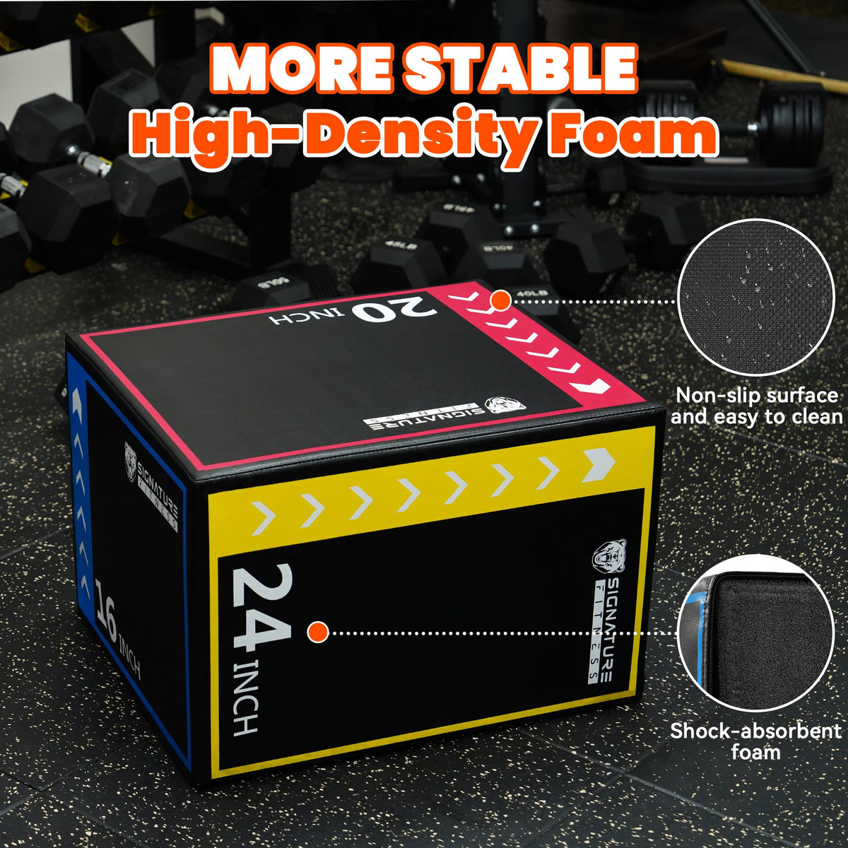 3-in-1 Foam Plyometric Jump Box F3614