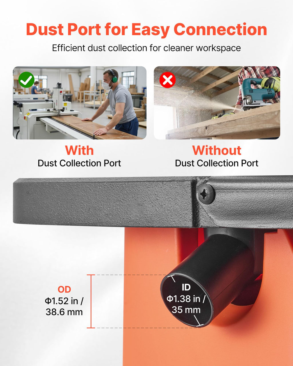 Oscillating Belt and Spindle Sander, 2400RPM Benchtop with 5 Sleeves & Sanding Belt F16959