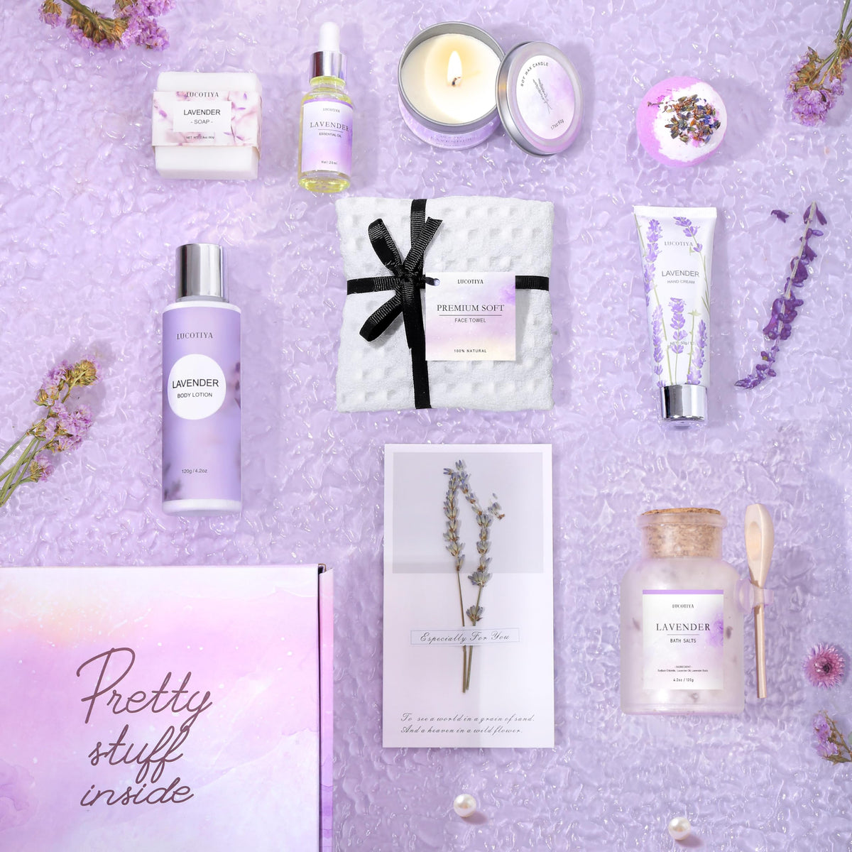 10 Pc Lavender Bath Gift Set Z11116