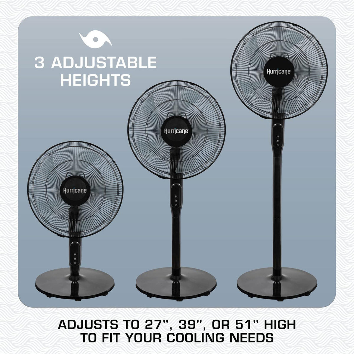 2 Pack Oscillating Pedestal Stand Fan, 12-Speed, 16", Black with Remote Control P7888