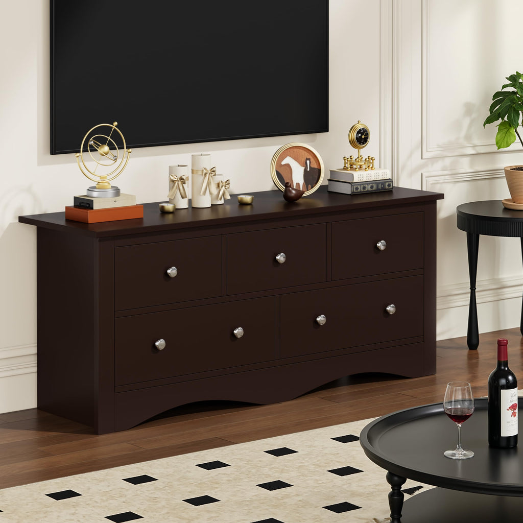 Brown 5 Drawer Dresser Y151267