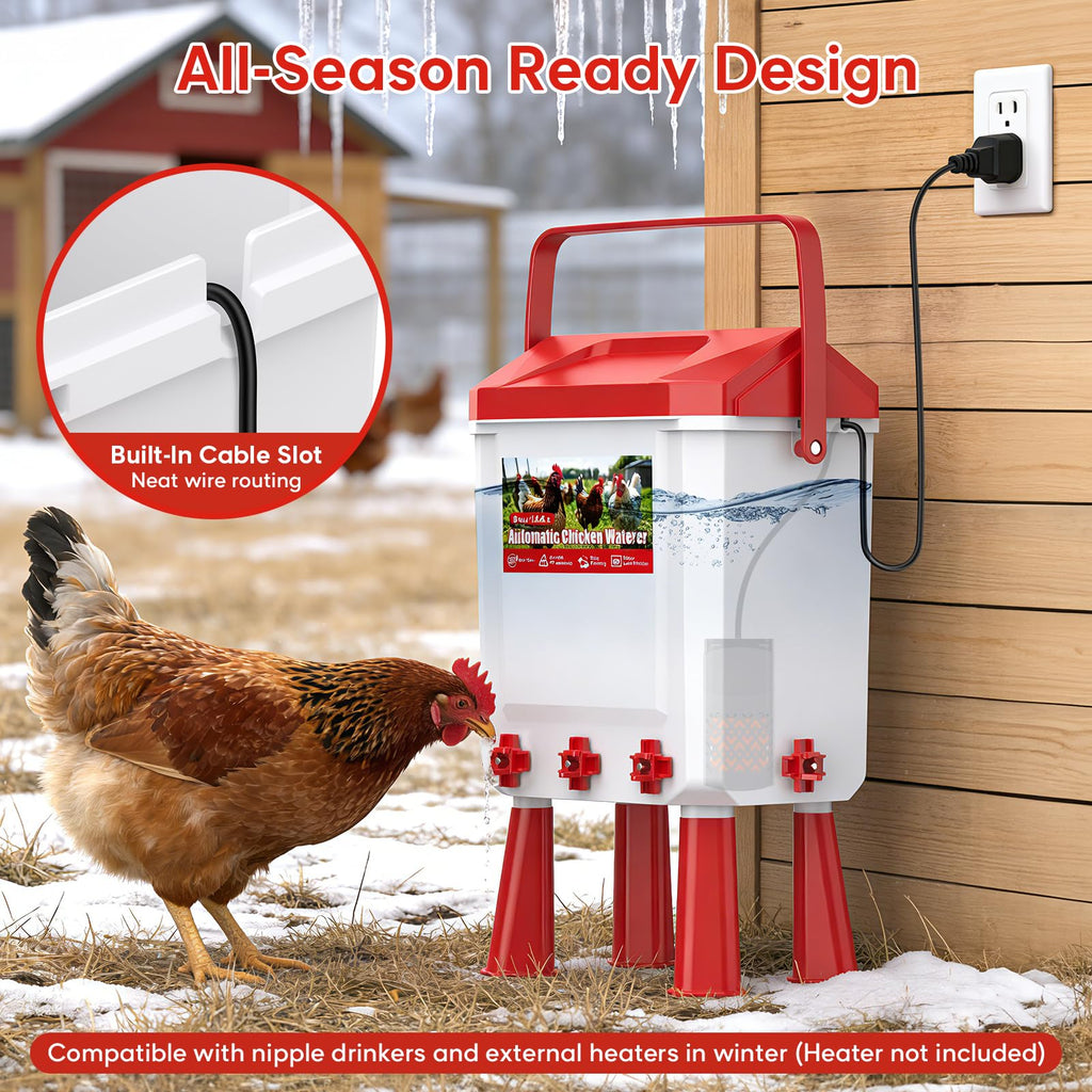 Automatic Chicken Waterer 3 Gallons with Float Valve Z144