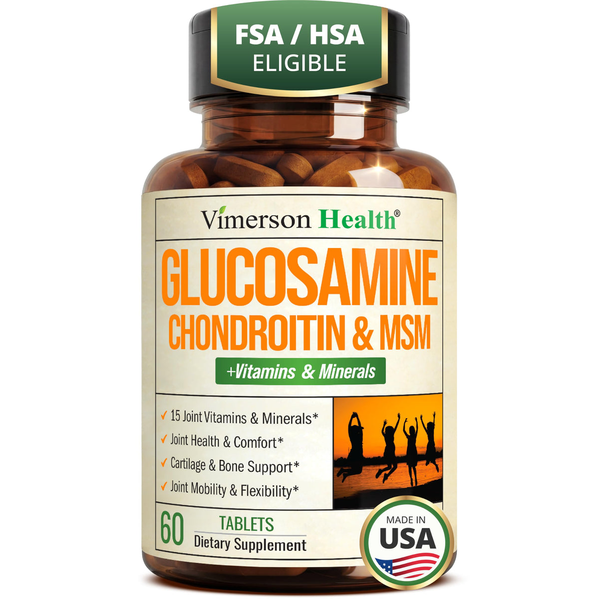 Glucosamine Chondroitin MSM Joint Supplements 60 Tabs V909