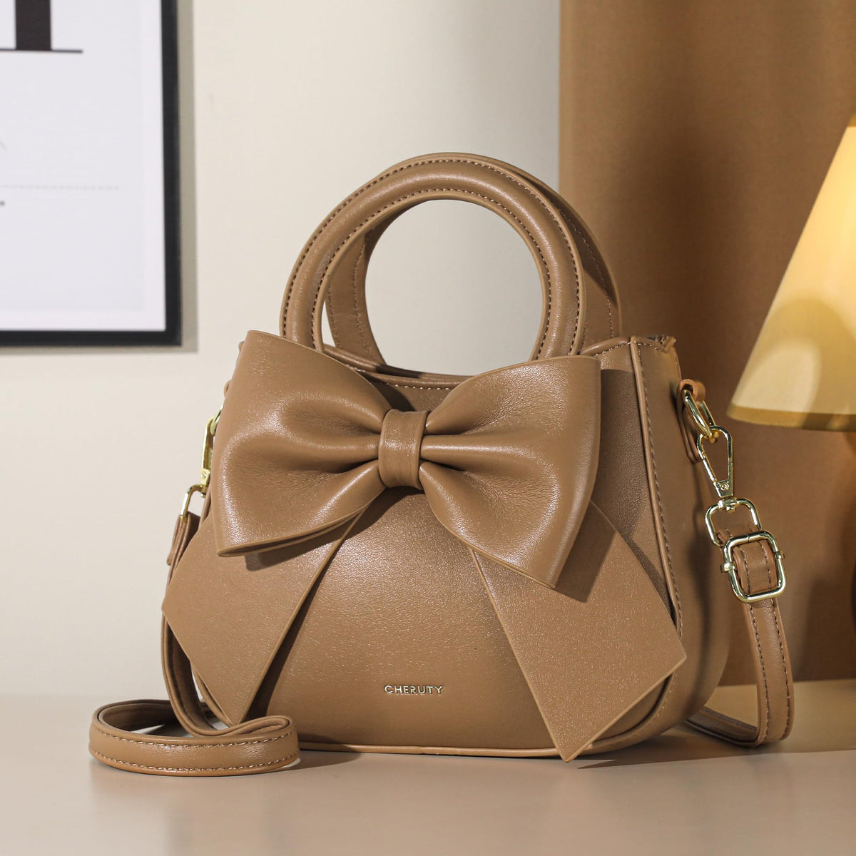 Vegan Leather Crossbody Bag with Top Carry Handle P243