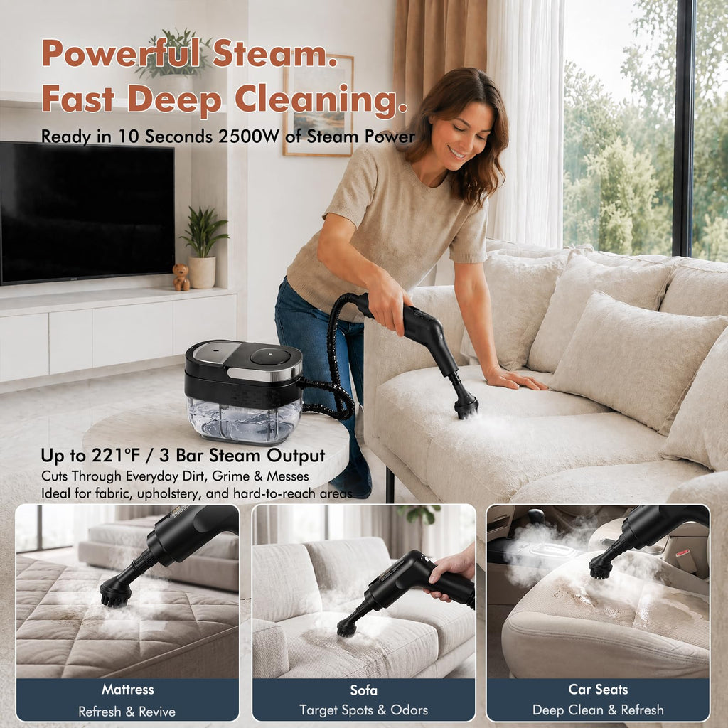2500W Pressurized Steam Cleaner with 16 Accessories Z777