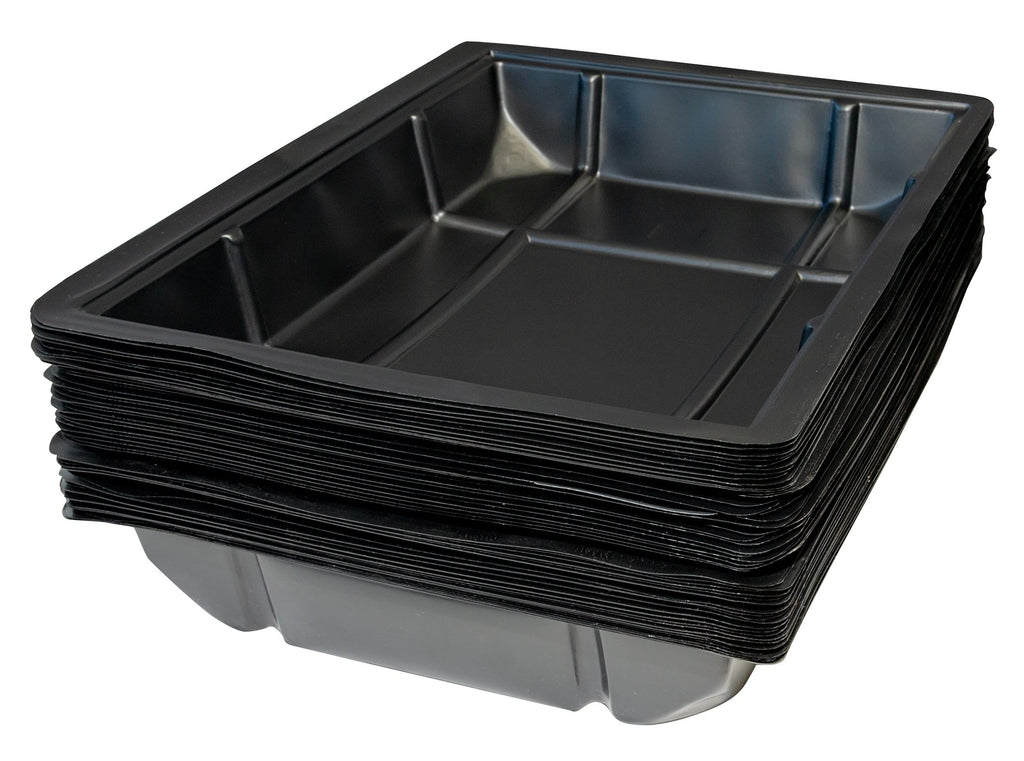 Black Disposable Litter Tray 50-Pack Y77206