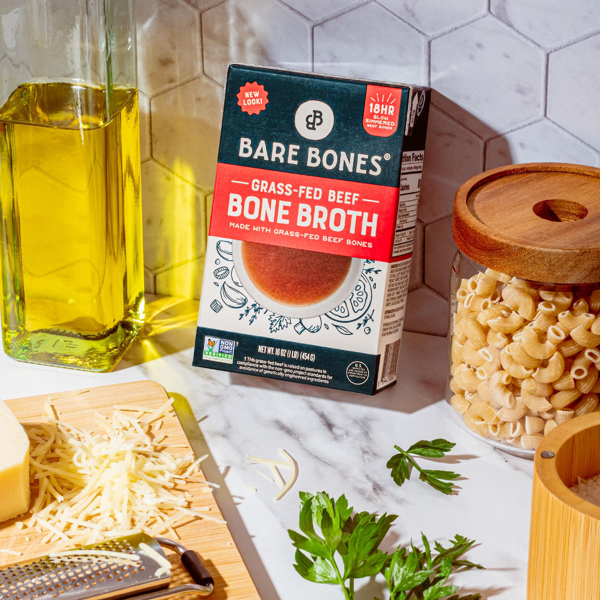 Grass-Fed Beef Bone Broth 16oz 8 Pack A5319