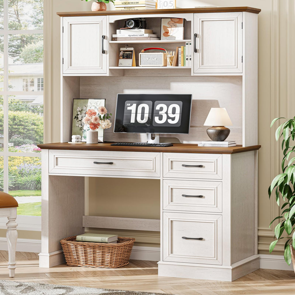 67" Executive Desk with Hutch and Charging Station O194