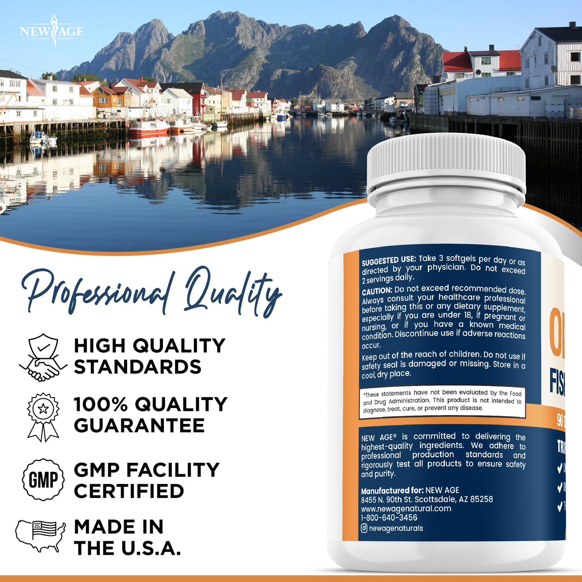 Triple Strength Omega 3 Fish Oil 3750 mg EPA & DHA 180 Count N338792