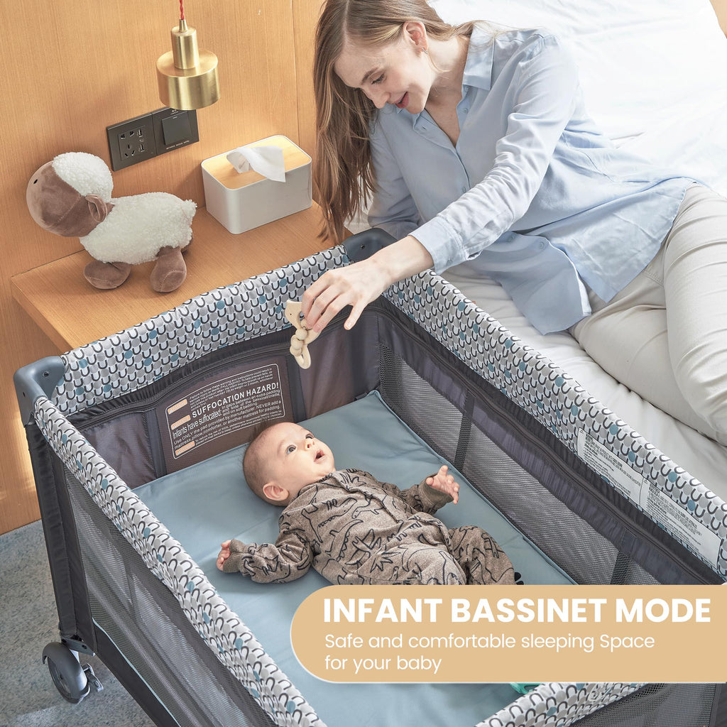 5 in 1 Foldable Baby Crib Playpen I20301