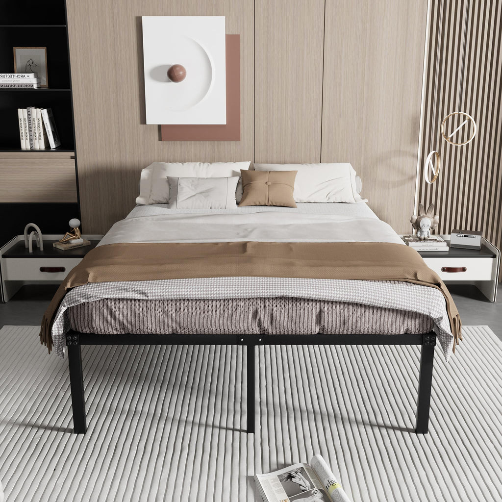 Queen Size Metal Platform Bed Frame K608126